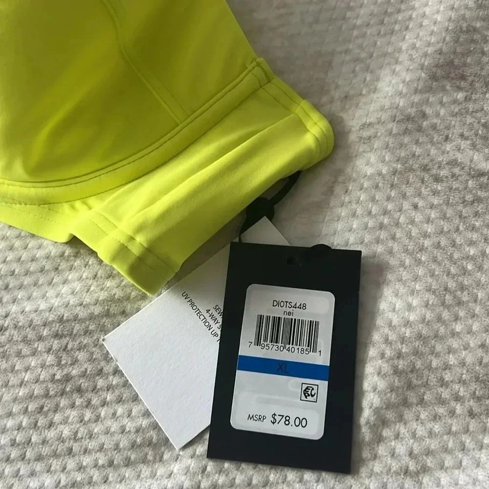 DKNY CITRUS Grommet-Strap Underwire Bikini Swim Top Size XL